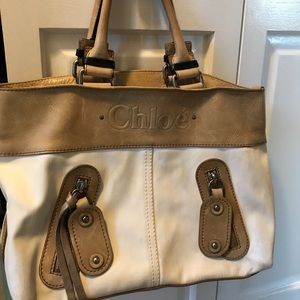 Chloe canvas /leather bag100% authentic!!